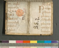 Upper flyleaf, verso