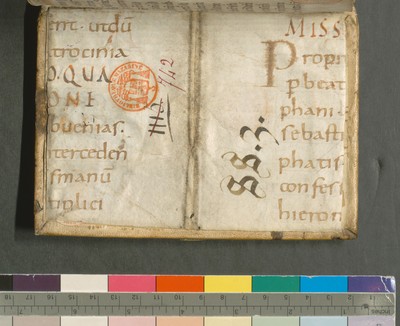 Upper flyleaf, verso