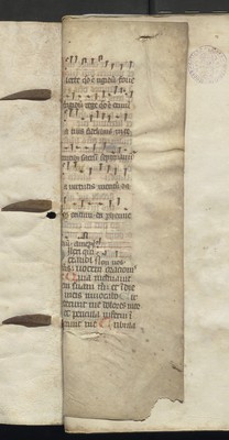 Front endleaf guard, outer side