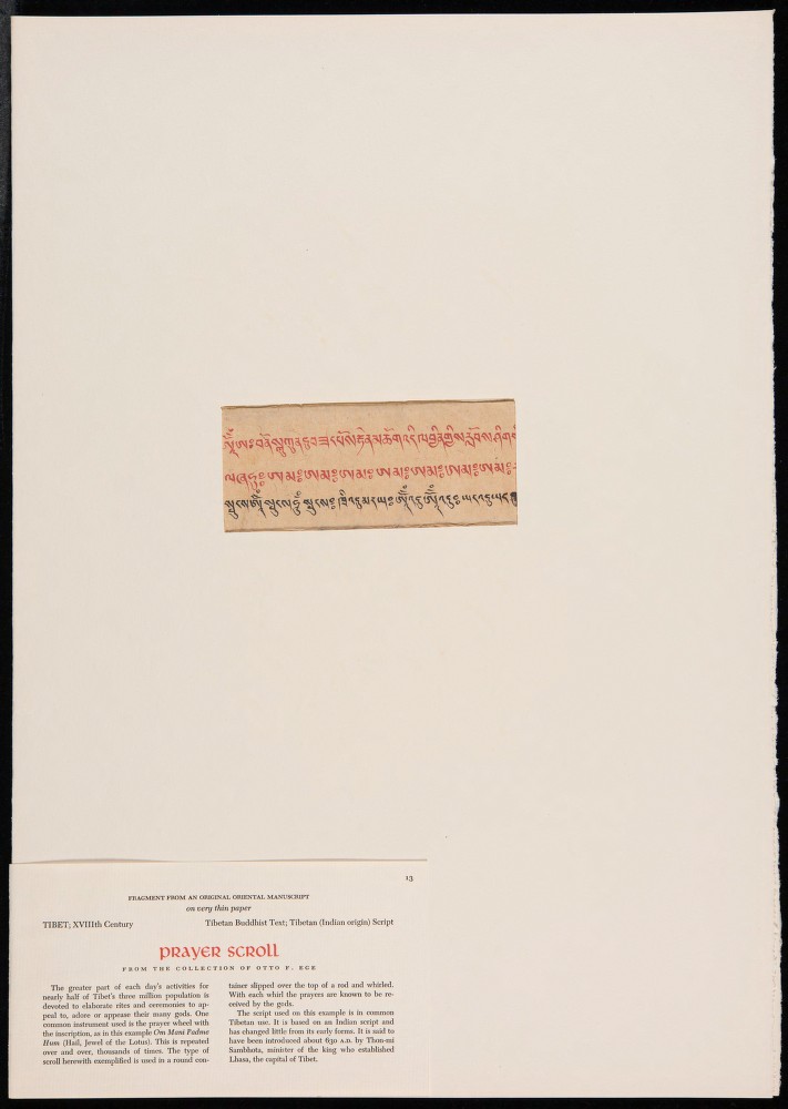 recto with mount and label