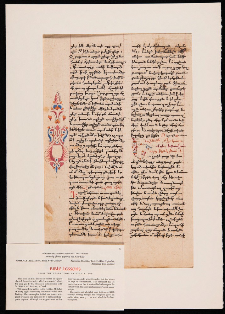 recto with mount and label