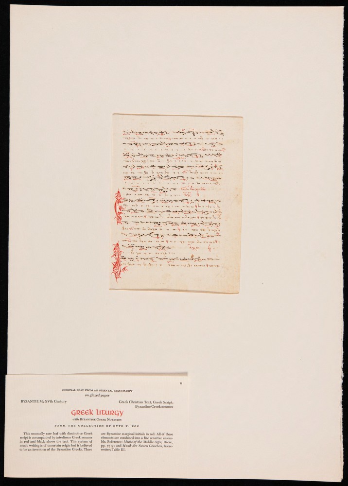 recto with mount and label