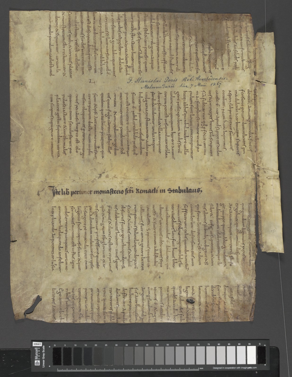 upper pastedown verso