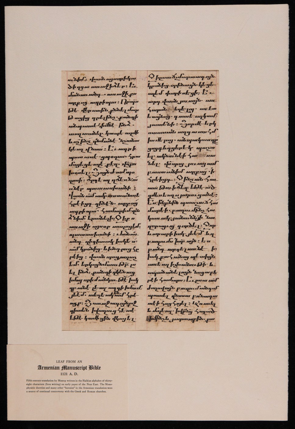 recto with mount and label